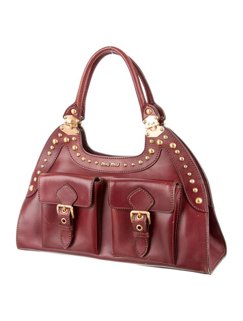 miu miu studded bag|miu bag outlet.